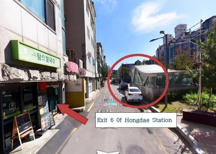 서울 홍대 야피게스트하우스2 홍대입구역6번출구 넓은공간 단독전체사용